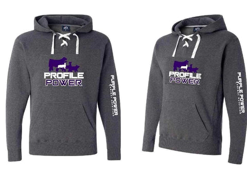 Profile Power Up Lace Up Hoodie LIGHT Weight 5 oz.